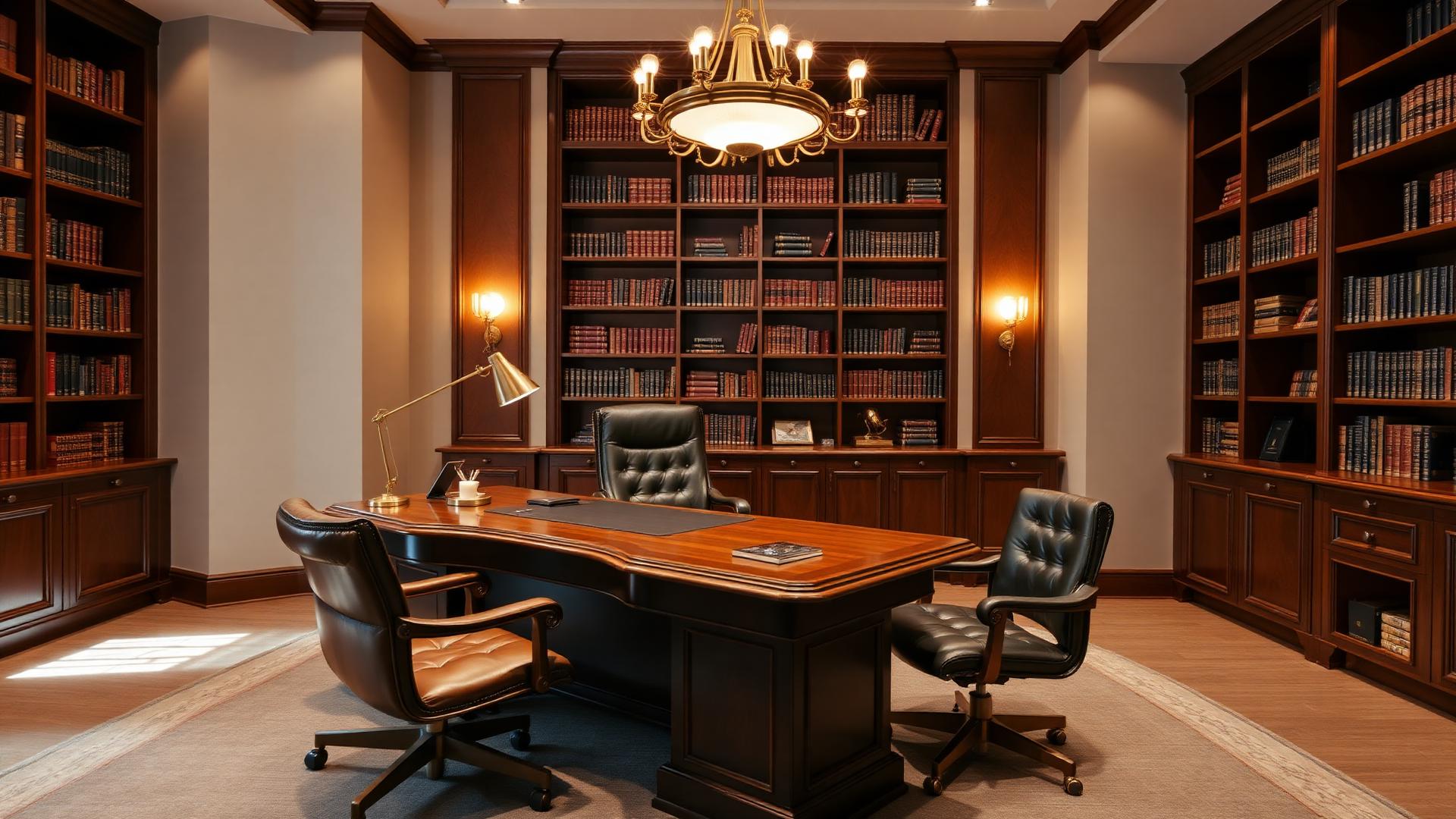 Sophisticated executive office interior